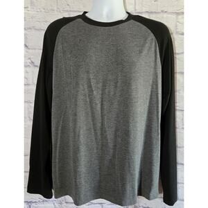Shein Black Charcoal Raglan Long Sleeves T Shirt Large NWOTS